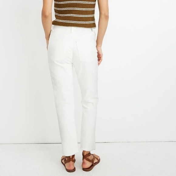 Madewell The High-Rise Slim Boyjean in Tile White size 24 - Picture 3 of 8